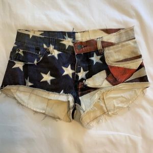 Cool Vintage Ksubi Usa Denim Shorts 